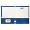 JAM Paper Laminated 2-Pocket Glossy 3-Hole Punch School Folders, 6ct.